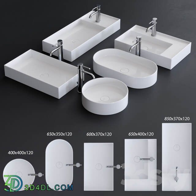 Alice Ceramica Hide Washbasin Set 2