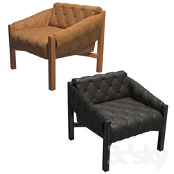 Abruzzo leather tufted chair 