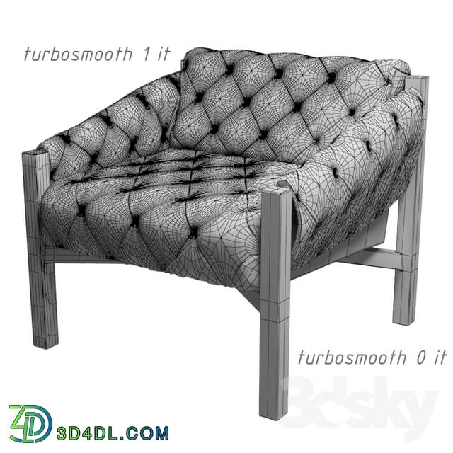 Abruzzo leather tufted chair