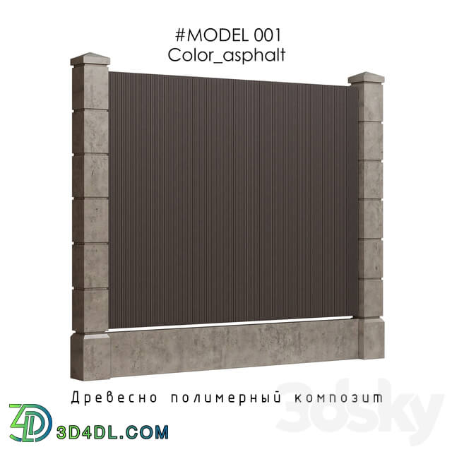 Fence model 01 3D Models