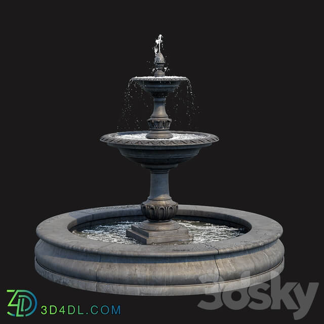 Fountain Urban environment 3D Models