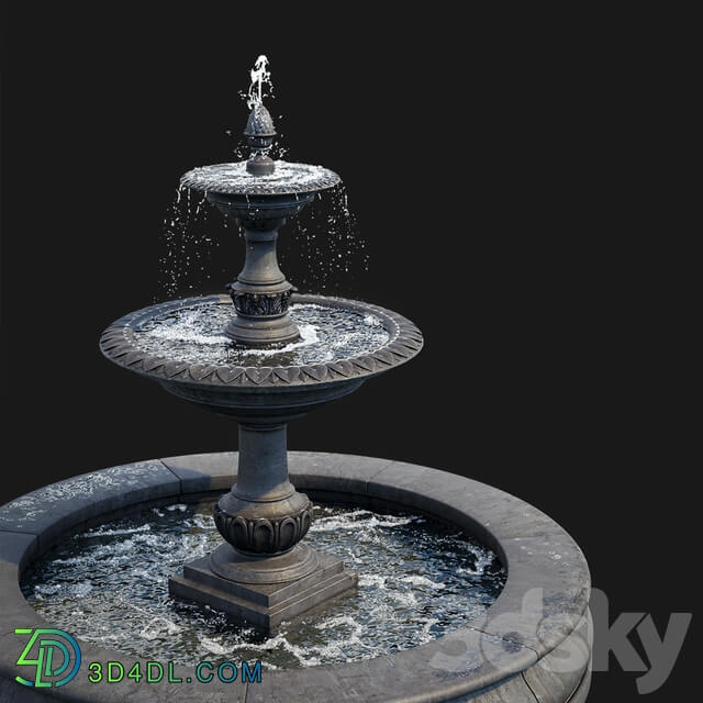 Fountain Urban environment 3D Models