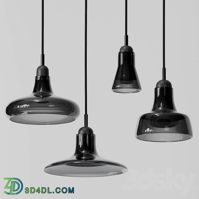 Shadow Large Pendants Black and White Pendant light 3D Models