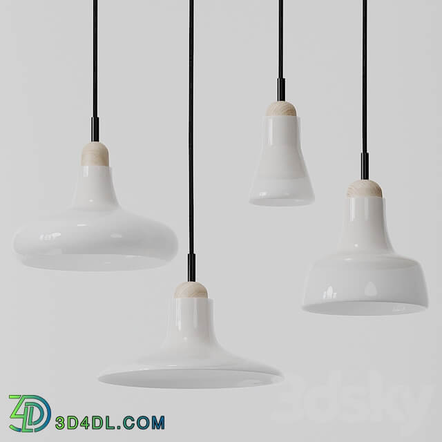 Shadow Large Pendants Black and White Pendant light 3D Models