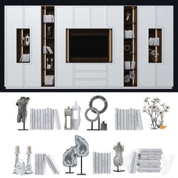 Cabinet with tv area 5 3D Models 