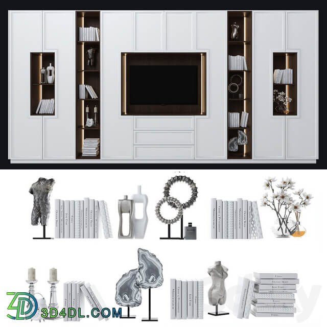 Cabinet with tv area 5 3D Models