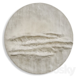 Round wall panel reef original art plaster Other decorative objects 3D Models 