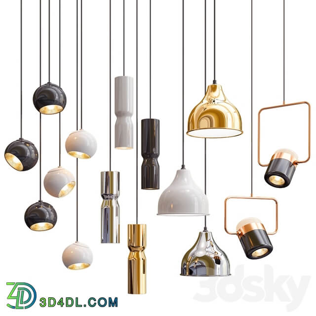 Four Hanging Lights 40 Exclusive Pendant light 3D Models