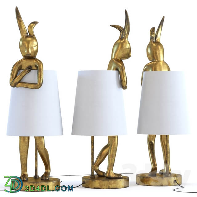 Table Lamp Animal Rabbit Gold