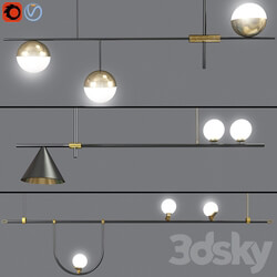 Ceiling Suspensions Light Set 02 Pendant light 3D Models 