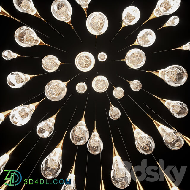 Drop shaped pendant lamp FIAL Pendant light 3D Models