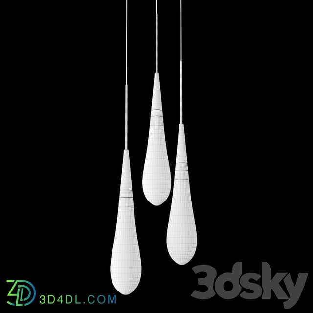 Drop shaped pendant lamp FIAL Pendant light 3D Models