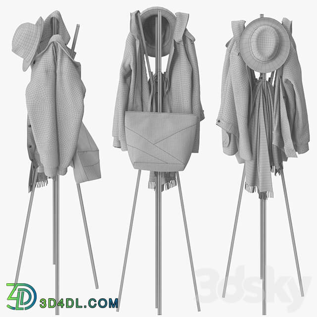 Splash coat rack Clothes 3D Models