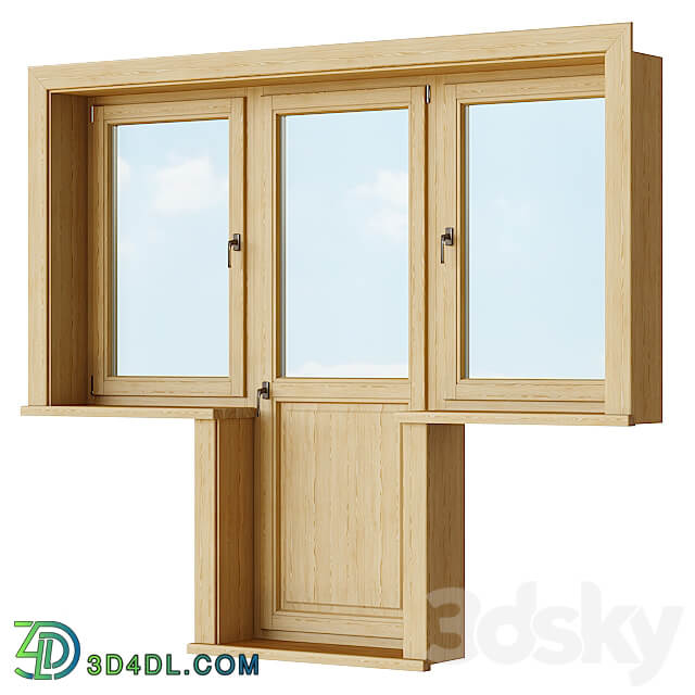 Set of wooden doors 3 Constructor