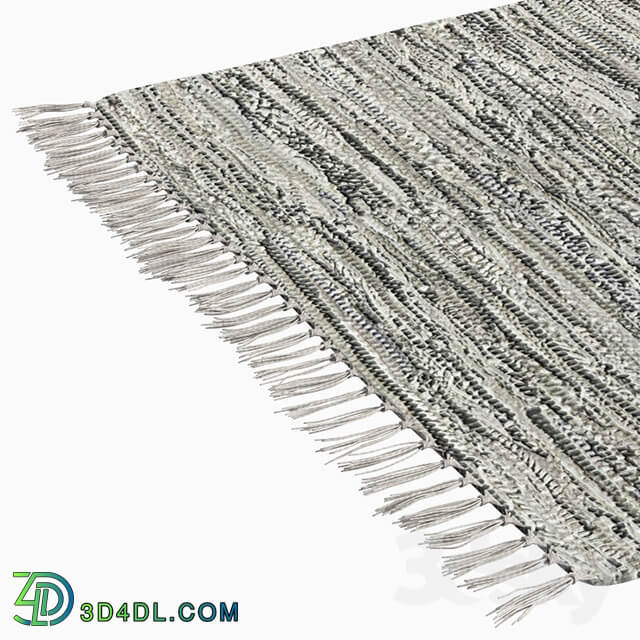 Patterned Woven Mat Gray