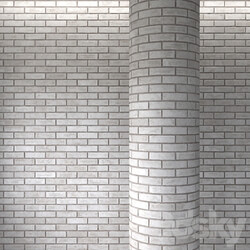 Brick white masonry 
