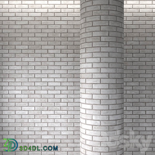 Brick white masonry