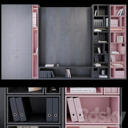 Wardrobe Display cabinets Wardrobe plywood black and pink 