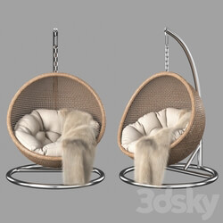 Rattan hanging chair Other 3D Models 