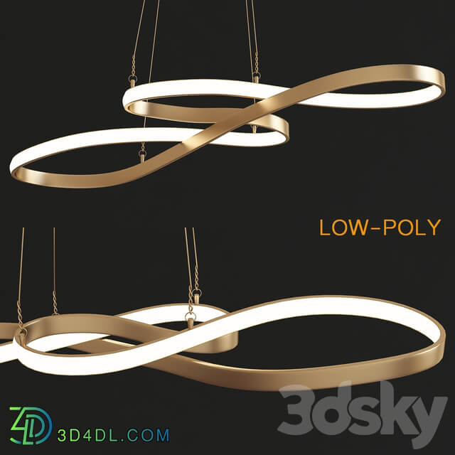 Minimalism DIY Hanging Modern Led Pendant light 3D Models