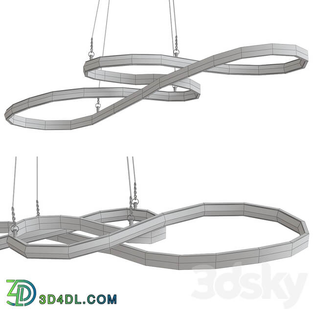 Minimalism DIY Hanging Modern Led Pendant light 3D Models