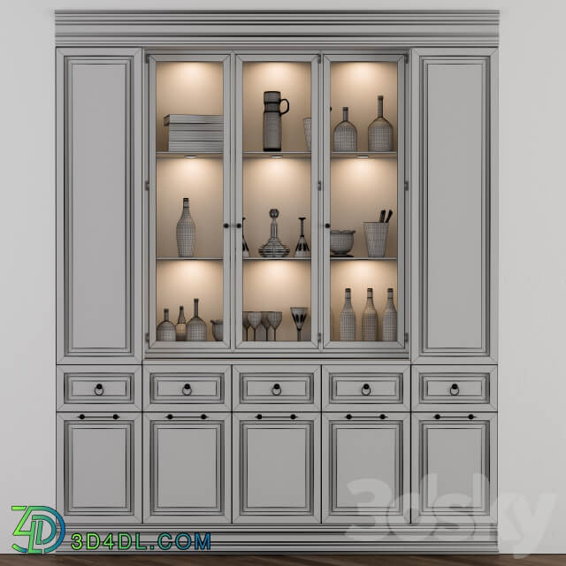 Wardrobe Display cabinets Classic Display Cabinet Black