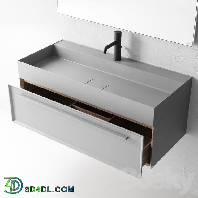 Falper 7.0 Set 2 Wall mounted vanity unit with drawers