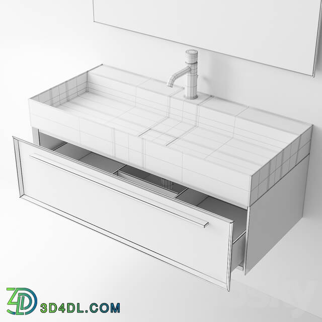 Falper 7.0 Set 2 Wall mounted vanity unit with drawers