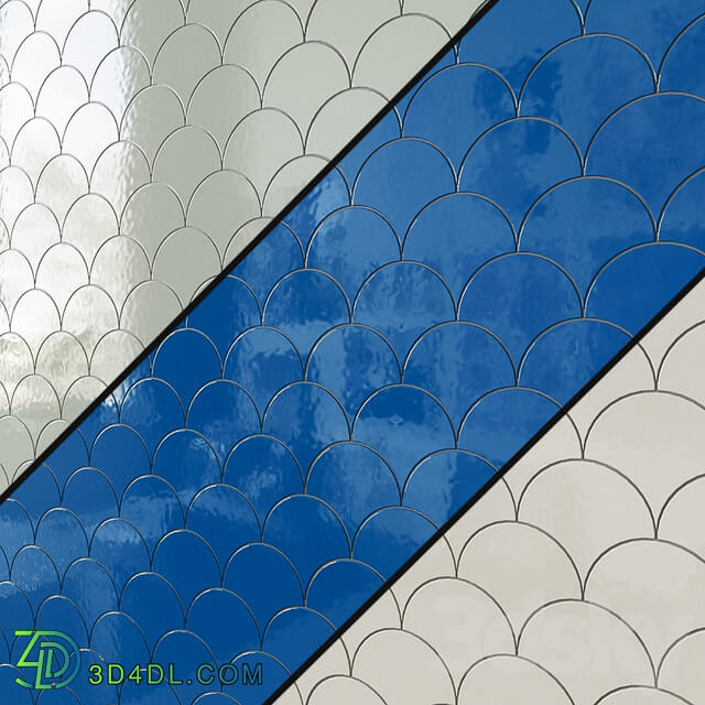 Ceramic wall tile EQUIPE SCALE Fan 2 3D Models