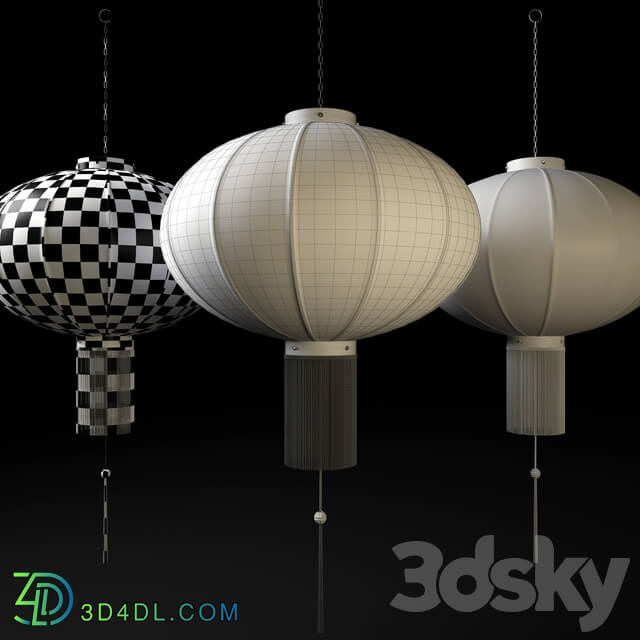 Chinese lanterns Pendant light 3D Models