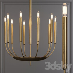 Restoration Hardware QUENOUILLES ROUND CHANDELIER 24 Brass Pendant light 3D Models 