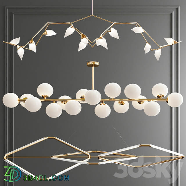 Exclusive Linear Pendant 3 type Pendant light 3D Models