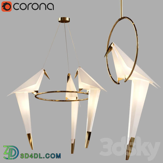 Perch light chandelier Pendant light 3D Models