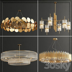 Collection chandeliers Pendant light 3D Models 