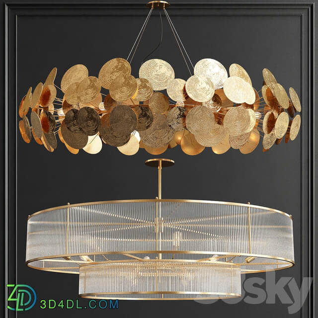 Collection chandeliers Pendant light 3D Models