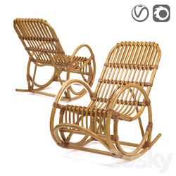 Table Chair Rocking chair children 39 s from a rattan Malu 