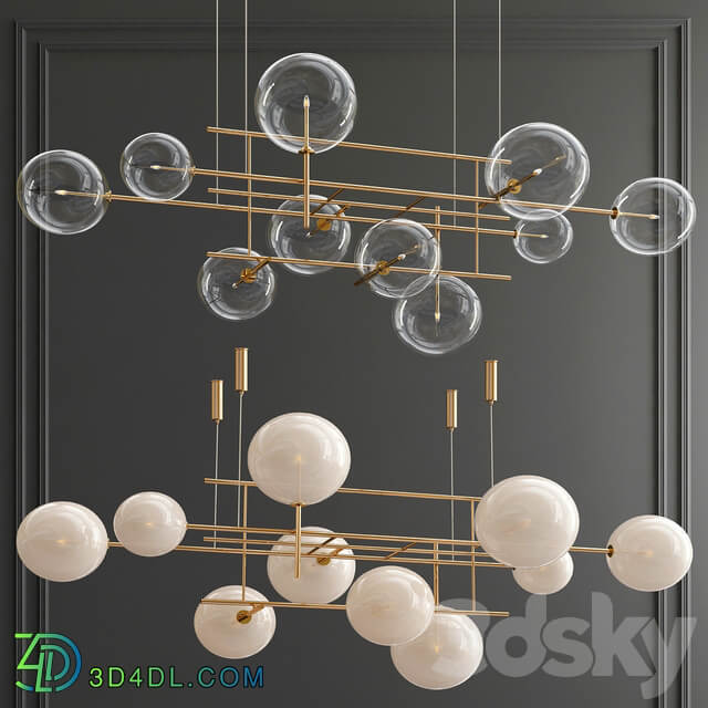 Bolle Galotti Orizzontale Suspension Chandelier Pendant light 3D Models