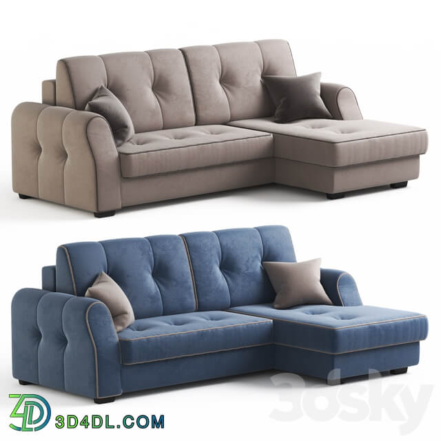 Corner sofa bed Oscar from Hoff. Beige and blue upholstery options.