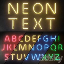 Other decorative objects Light modules. Set 10. Neon Alphabet 