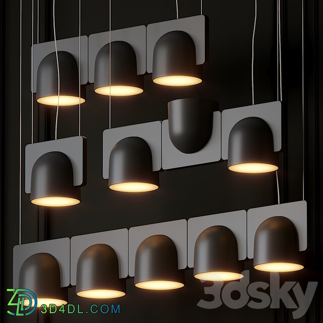 FontanaArte Igloo Suspension Lamps 4 Positions Pendant light 3D Models