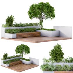Roof Garden Furniture Seating and Garden Set Other 3D Models 