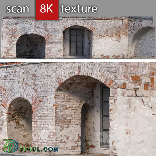 Wall with arch 2 3D Models