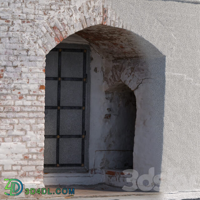 Wall with arch 2 3D Models