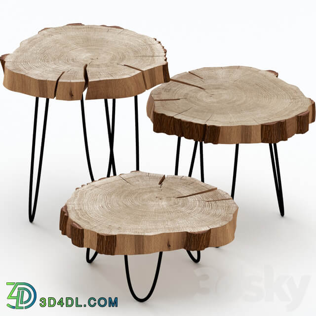Coffee tables made of slab