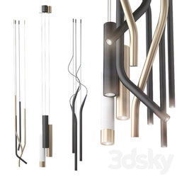 Collection Pendants set Favorite Luceplan Libra Pendant light 3D Models 