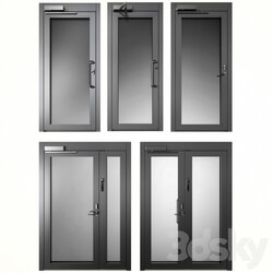 Metal fire doors 