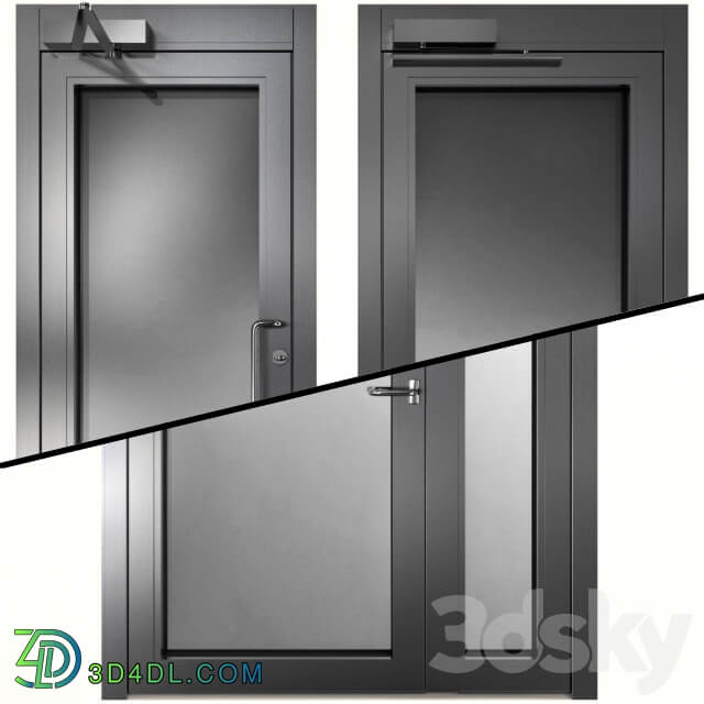 Metal fire doors