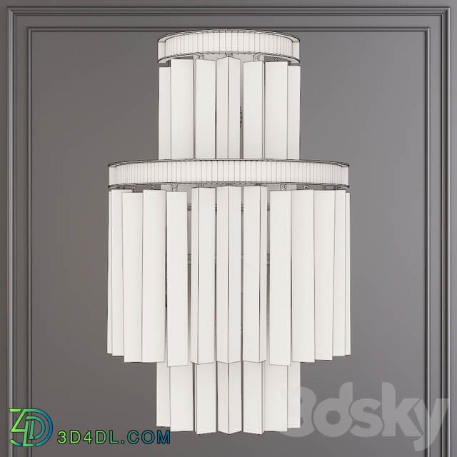 Restoration Hardware 1920S ODEON CLEAR GLASS FRINGE SCONCE 3 TIER Nickel