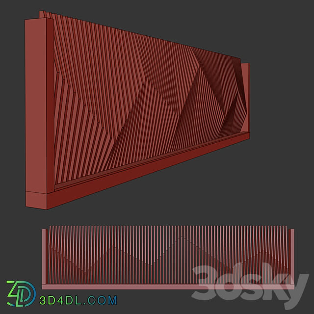 Decorative parametric wall 3D Models
