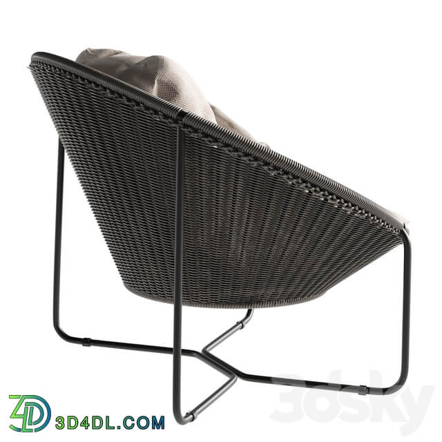 Morocco Graphite Oval Lounge Chair Crate and Barrel